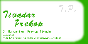 tivadar prekop business card